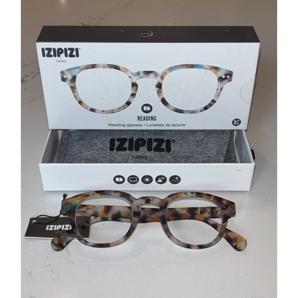 Izipizi Blue Tortoise Occhiali Da Lettura Reading Glasses #C 1.0 NIB